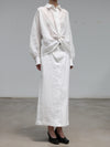 INTO THE EAST White Structured Shirt ITE-E1YG249102-BAI White